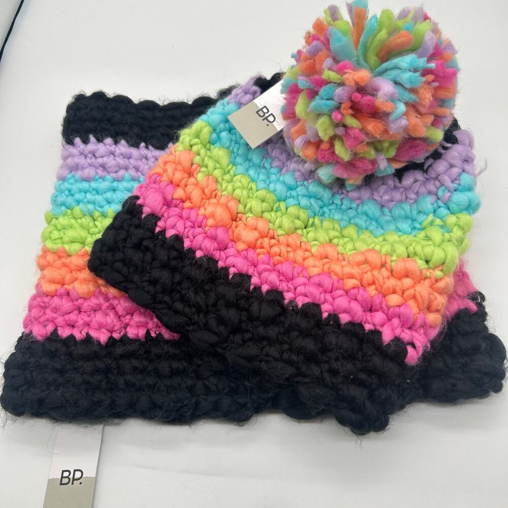 BP‎ Nordstrom Beanie Scarf Womens Multicolor Beanie Infinity Scarf Set NEW